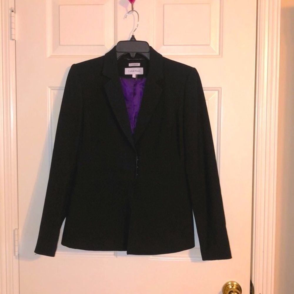𝅺Calvin Klein snap front career stretch blazer - Picture 3 of 6